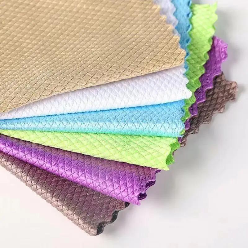 6PCS Microfiber Dish Cleaning Cloth, Super Absorbent Anti-grease Wiping Rag for Kitchen Window Glass Household Cleaning Towel