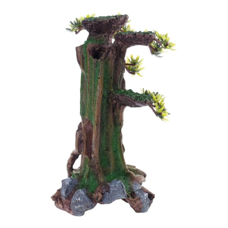 Resin Fish Tank Tree Trunk DIY Artificial Aquarium Plant for Reptiles Shelter