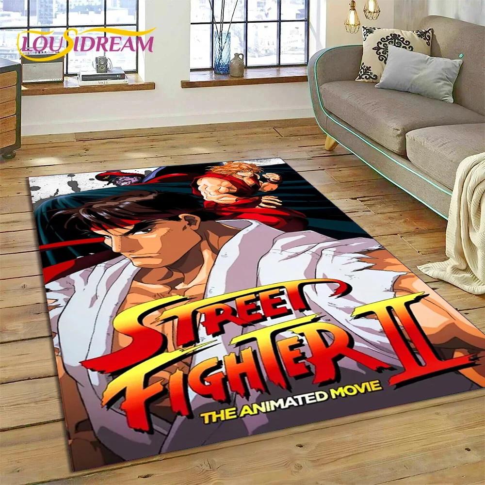 Lastest Retro Game Street Fighter SF Carpet for Living Room Bedroom Home Decor,Floor Mat Non-slip Decoration for Sofa Doormat