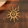 MamacitaSlay Vintage Spiral Sun Gold Plated Charms for Jewelry Making Handmade Waterproof Stainless Steel Charm Pendant