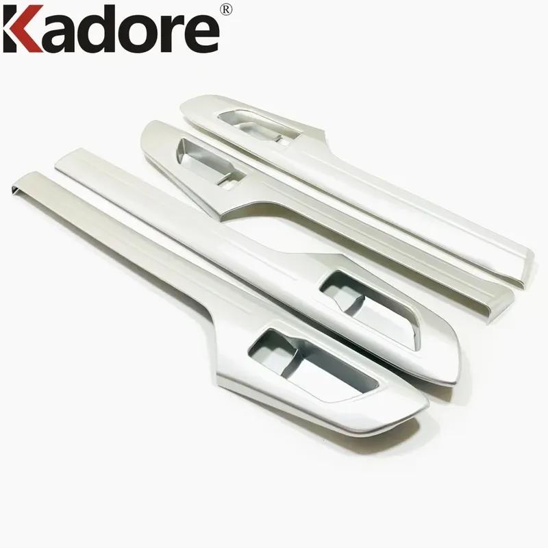 For Toyota Highlander XU70 Kluger Hybrid -2024 Carbon Fiber Car Inner Door Handle Bowl Panel Cover Trim Interior Accessories