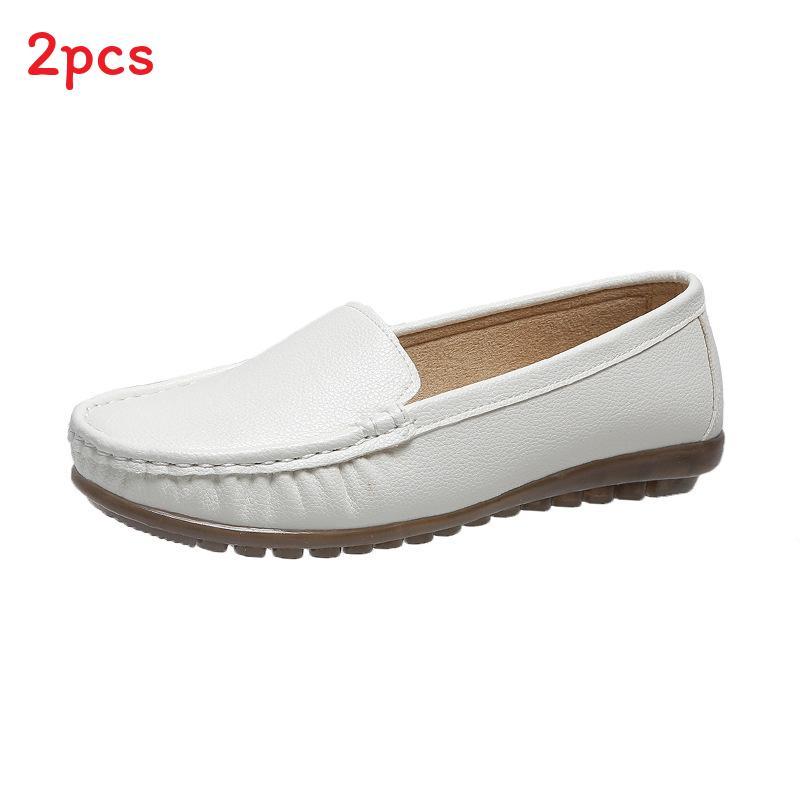Nurse Shoes Women Spring Autumn Flat Slipon Comfortable Low Heel For Daily Comfort