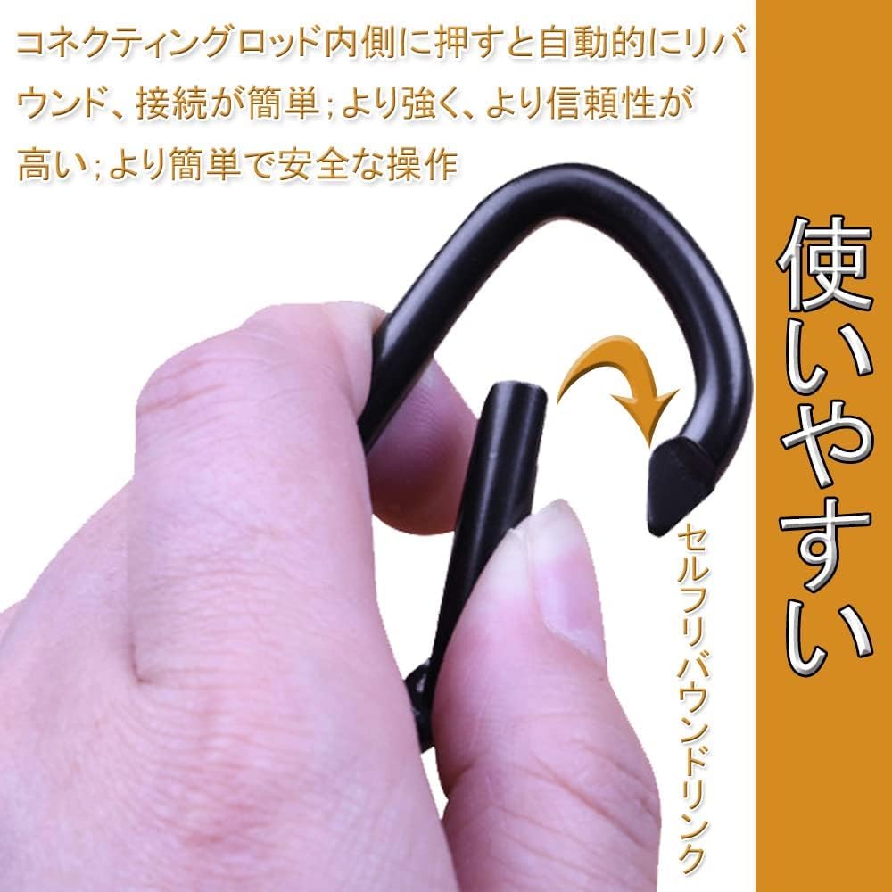 Carabiner (Aluminum Alloy/Black/6 Pack) D-shaped Carabiner Lock Spring Mini Multifunctional