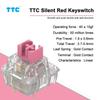 TTCs Silence Bluish White V2V3 Switches 3Pin Tactile Silence for Mechanical Keyboards Mute 2 Gold Plateds Spring Axises