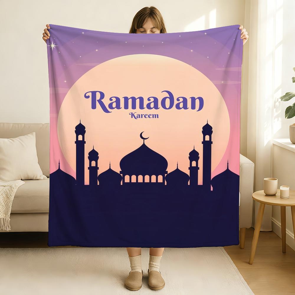 Islam Muslim R-Ramadan Kareen Blanket Soft and Skin Friendly For Couch Bed Napping Bedspread All Seasons Comforter