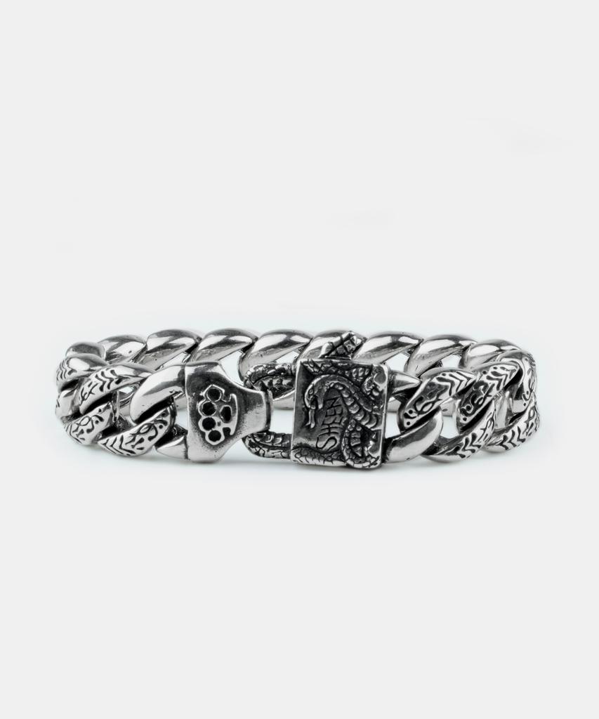Sheen666 599 Paisley Silver Bracelet Snake Clasp