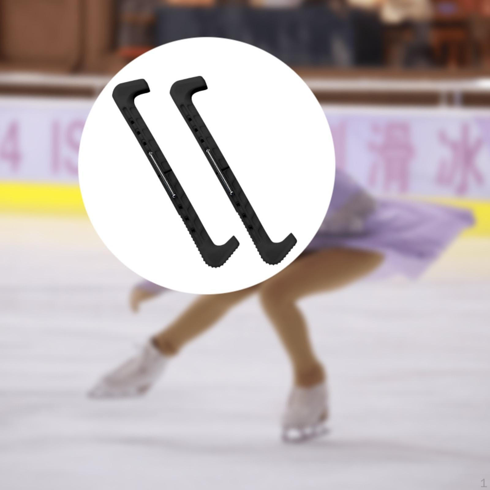 

2 шт. регулируемые защитные щитки для коньков, защитные щитки для хоккейных фигурок чёрный