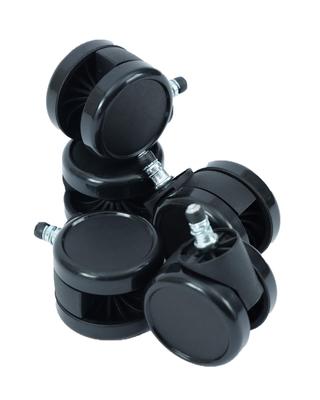 Ergohuman Replacement Nylon Casters for Ergohuman Enjoy EJ2, Set of 5 (One Wheel Per Chair), Black, 445639