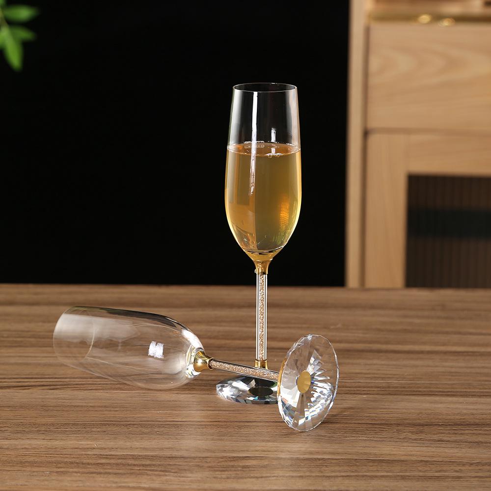 Juego de Copas de Cristal de Alta Calidad para Champagne y Vino Tinto