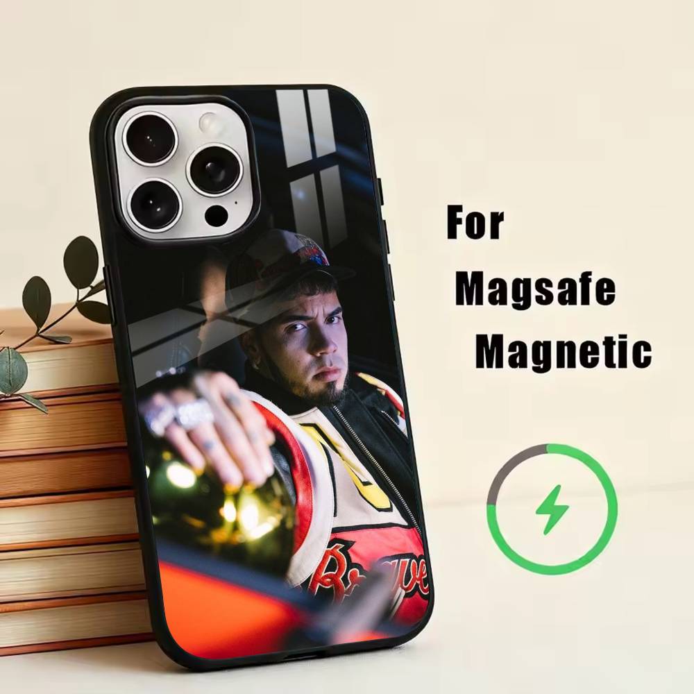 

A-Anuel AA Rapper Phone Case For iPhone17,16,15,14,13,12,11 Plus,Pro Magnetic with Magsafe Wireless Charging iPhone15Plus
