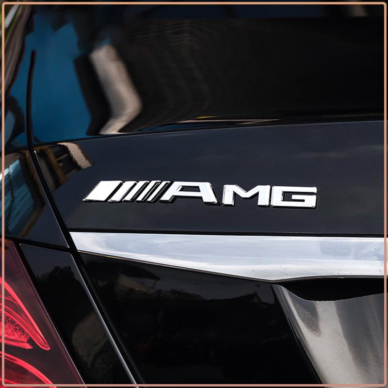 Set of 1 3D Rear Car Body Sticker AMG Emblem Badge Decal Label For Mercedes-Benz C500 C200 C300 A B C E GLA CLA GLK GL ML GLE Class Car Accessories