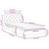 VidaXL Bed with Mattress, Upholstered Bed with Headboard Cushion, Single Bed, Adult Bedroom Interior Bed, 3208643