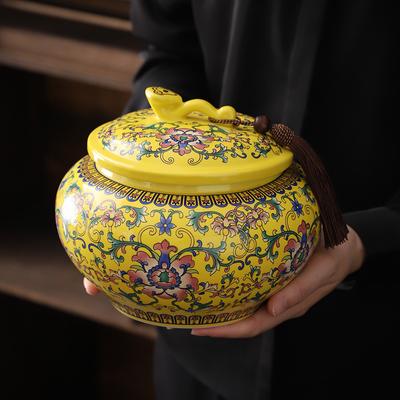 Teekanne Keramik versiegelter Topf feuchtigkeitsbeständiger Vorratstopf Teebehälter Teebeutel-Aufbewahrungstopf Teetischdekoration im Wohnzimmer