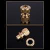 Brass 1/2" Garden Hose Quick Connector 16Mm Hose Waterstop Connector Copper