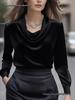 2026 Autumn Fashion Elegant Solid Color Batwing Long Sleeve Women's Shirt