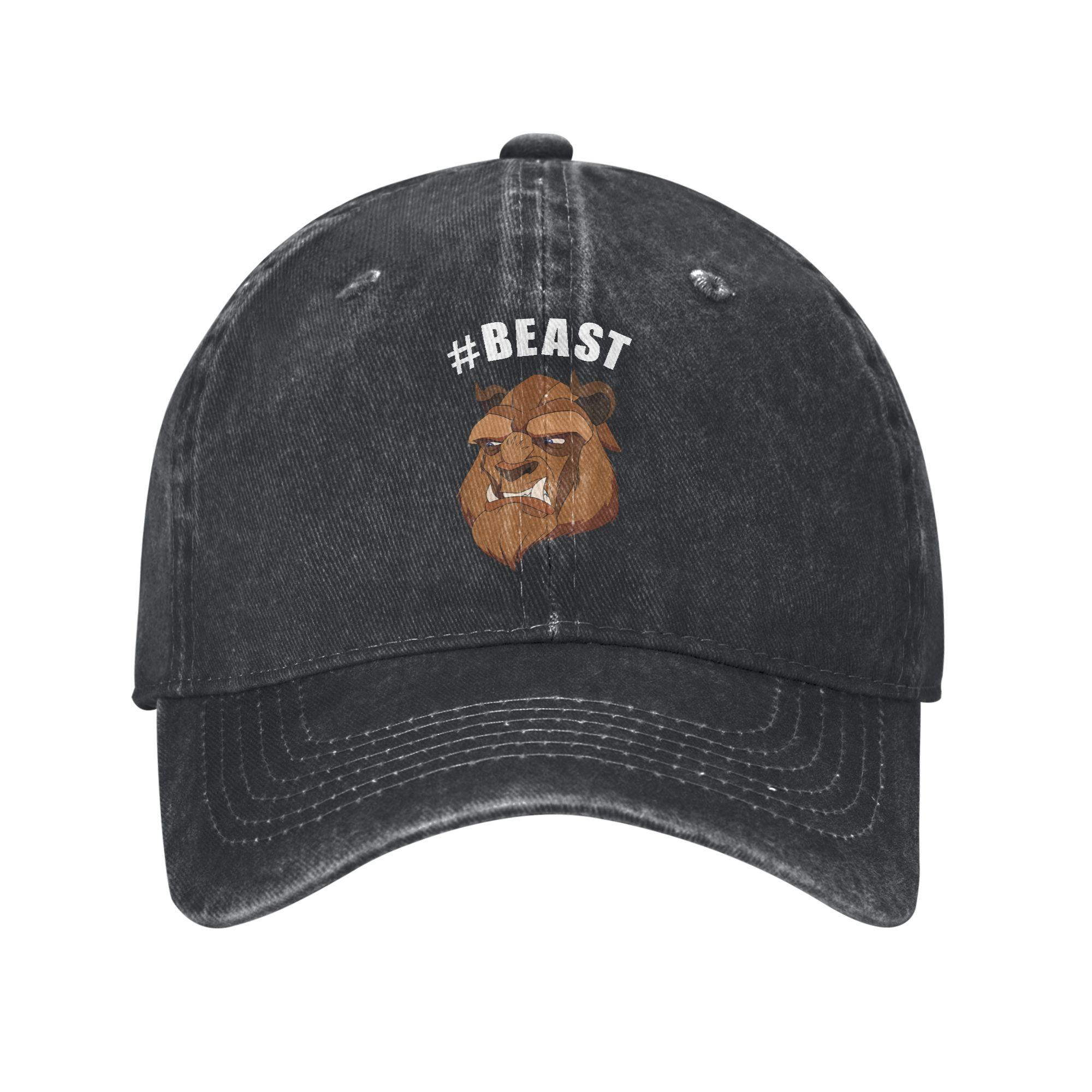 Beauty And The Beast Hashtag Beast Sun Baseball Cap  UnisexTeens Custom Logo Trucker Hat Outdoor Sports Hot Sale Baseball Caps One Size