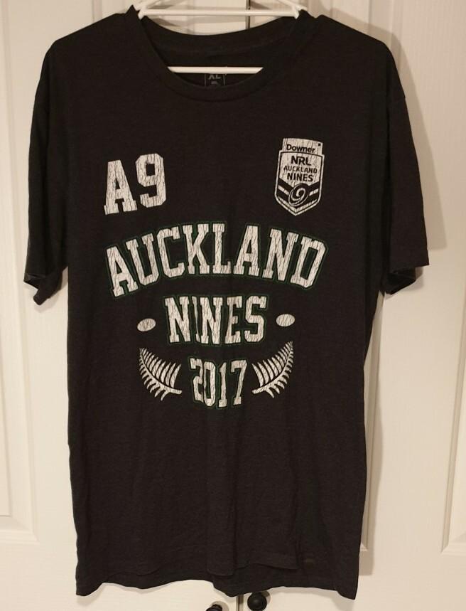 AUCKLAND NINES Rugby League 2017 Event Genuine NRL TShirt. Black. Size Adult XL Unisex T-Shirt XXXXL