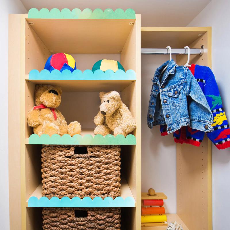 12pcs Wooden Strips Scalloped Unfinished Decorative Edge Moulding Wood Border Trim for DIY Crafts Wall Cabinet Home Decoration