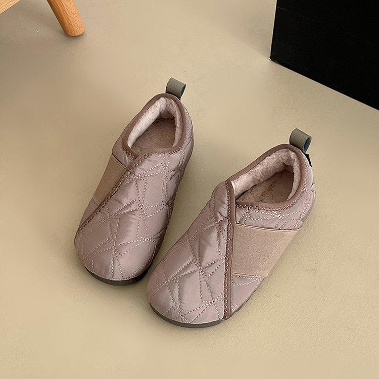 Snow boots women's 2025 new cotton shoes winter piled thickened women's shoes waterproof Northeast comfortable bread shoes tide