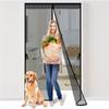 Magnetic Snap Screen Door Curtain Polyester Mesh Full Frame Hook & Loop Fits Doors Up To 210cm