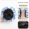 Satin Scrunchie False Hair Pieces Claw Clip Ponytail Chignon Fashion Flower Bun Head Wig  Daily Use