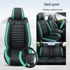 All-Season Full Surround Car Seat Cover Set - Leather & Ice Silk with Cartoon Design