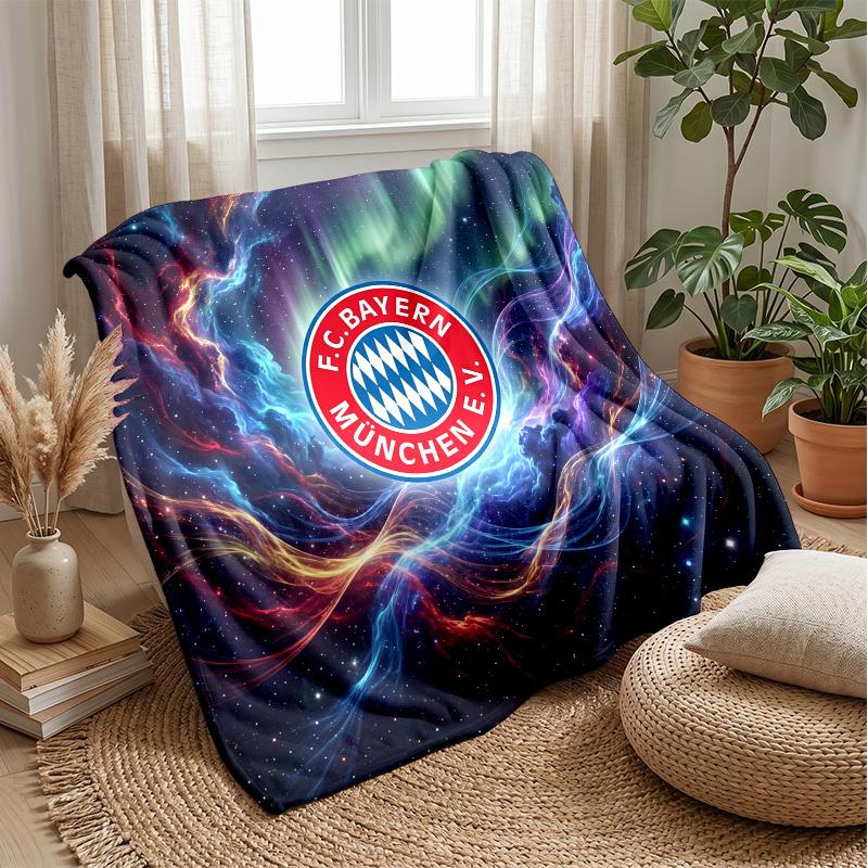 Bayern Munich Theme Blanket Soft Flannel Blanket Plush Throw Blanket Cozy Sofa Bed Blanket for Home Decor