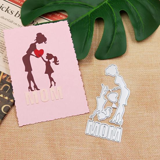 Mother Day Greeting Card Cutting Dies DIY Scrapbooking Embossing Stencil Mold