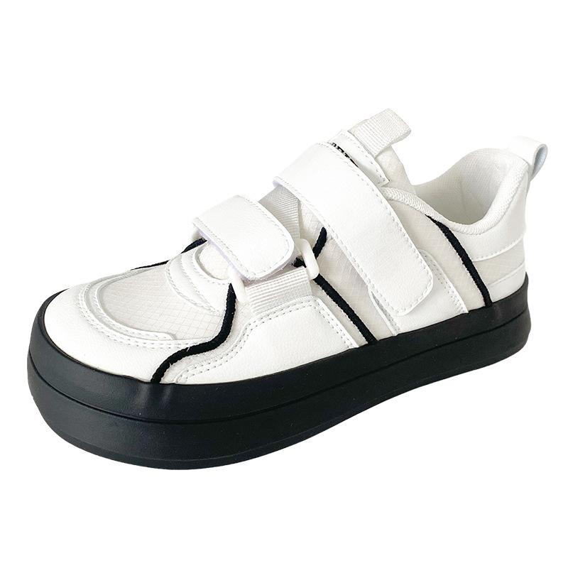 BE-6787 Latex insole/Velcro Thick-soled German Training Shoes Women's Board Shoes Casual Women's Shoes Niche Versatile White Shoes