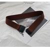 Elastic Versatile Waist Belt For Women Featuring Stylish Plastic Fastener In Elegant Black