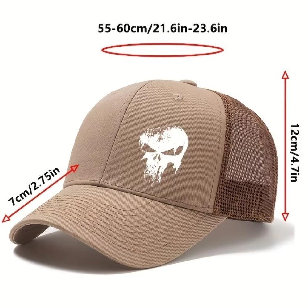 Berretto Stampato Unisex in Rete con Visiera Curva Cappellino da Baseball Classico per Esterno Estivo