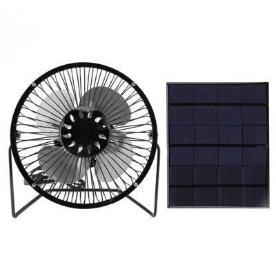 Mini Solarventilator 6V 3,5W USB Solarbetrieben Schwarz Polysiliziummaterial Tragbarer Solarmodul-Ventilator für