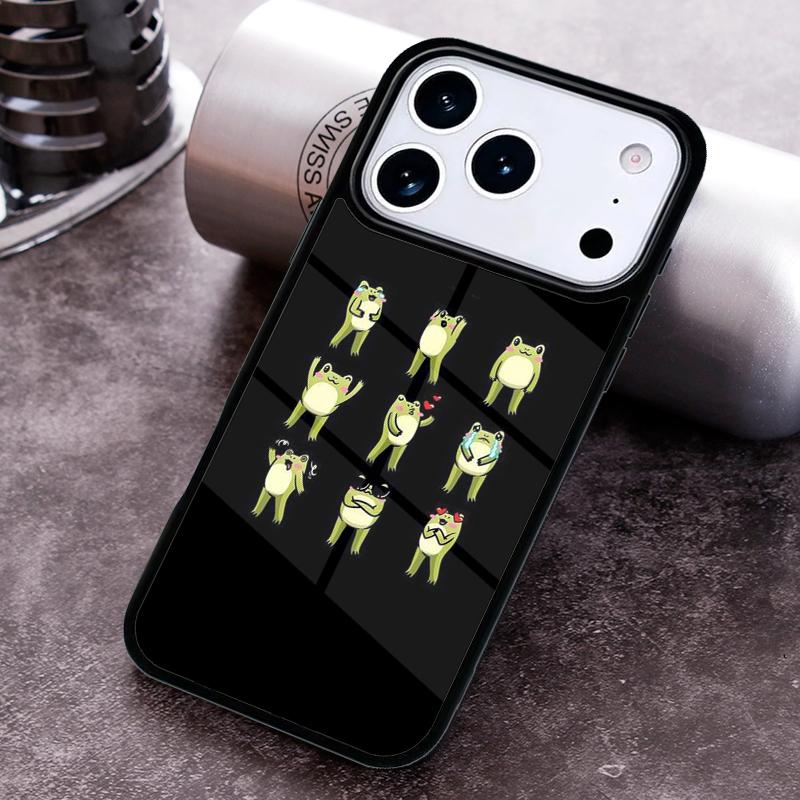 

Aesthetic Frog Phone Case For iPhone 17 16 15 14 13 12 11 Pro Max Plus 17Air Soft Silicone Cover iPhone17