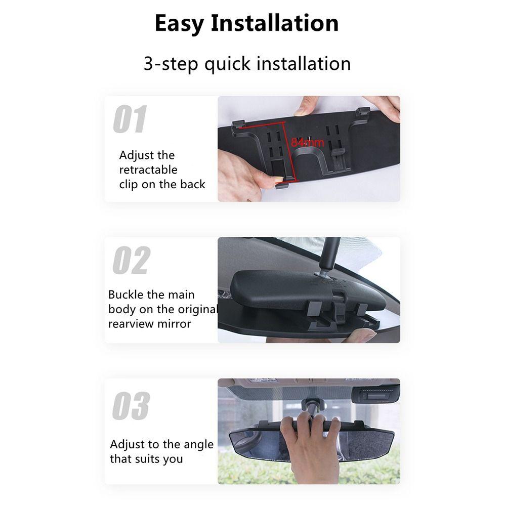 Universal Auto Accessories HD Anti-glare Interior Rearview Mirrors Car Mirror Auto Rear View Mirror