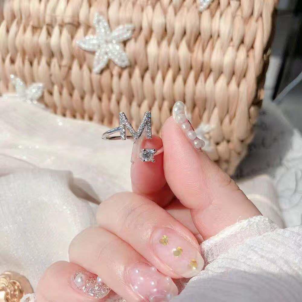 Adjustable Alphabet Rings: Trendy Japanese & Korean Student Accessories