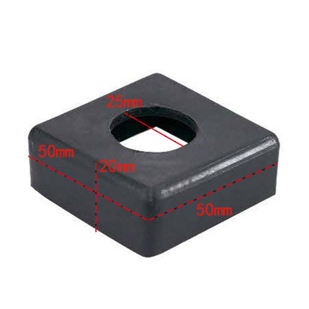 Square Black PP/PE Inner Hollow Variable Diameter Plugs Square End Caps Isolation Sleeve End Has for Fitness Equipment Accessory