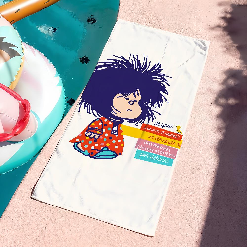 Cute Cartoon M-Mafalda Towel Quick Dry Soft Yoga Swimming Fitness Mountain Climbing Beach