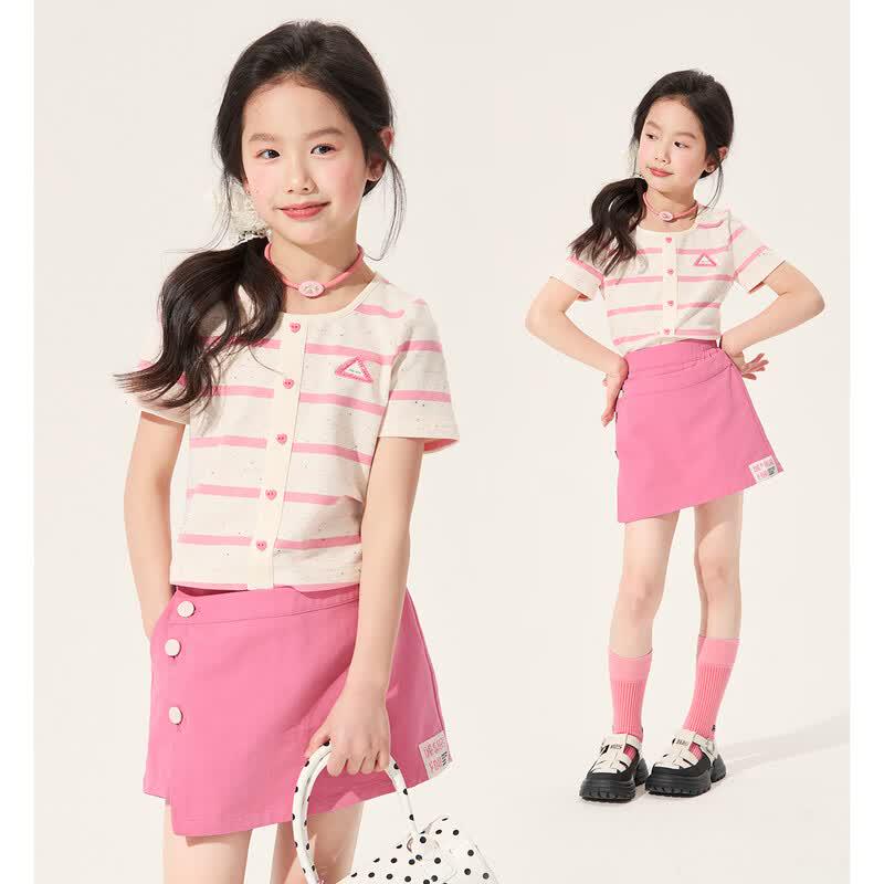 

Girls Striped Knit Top & Skirt Set 170