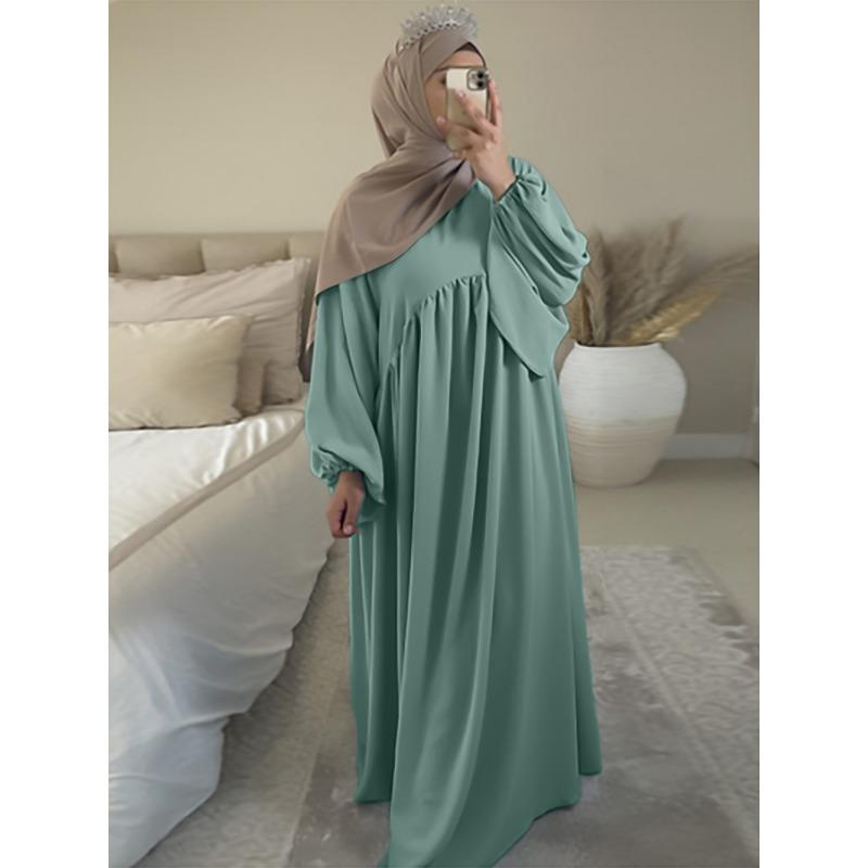 Rochie de seară pentru femei Burqa Patchwork Mânecă lungă Largă Rochie largă