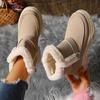 Comfort Thick Bottom Non Slip Furry Snow Boots Women Winter Fluffy Fur Chunky Platform Suede Ankle Boots Warm Plush Shoes
