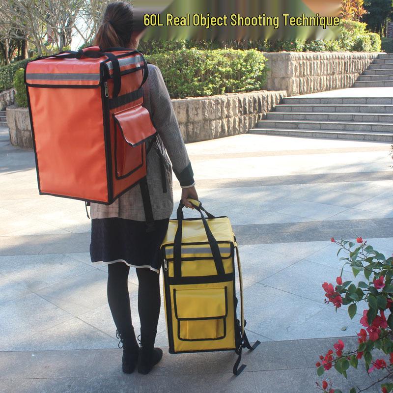 Zaino termico da asporto per pizza, grande capacità 42L/62L, borsa a spalla doppia portatile per esterni