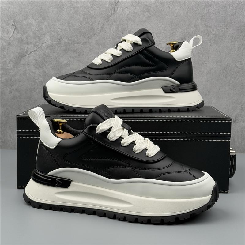 Fashion New Fashion Designer Men's Lace Up Thick Soled All Match Platform Causal Shoes Flats Male Sports Walking Sneakers Zapatos Hombre