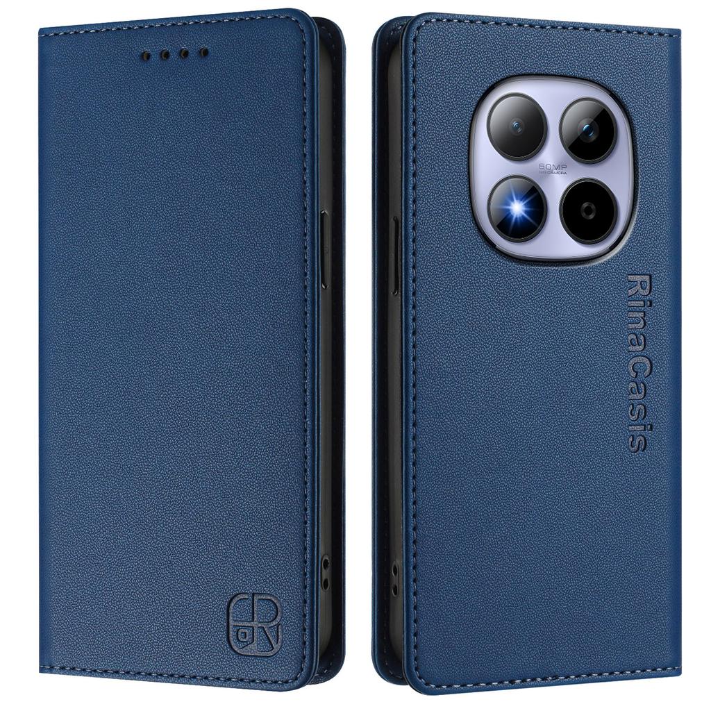 For Xiaomi Redmi 15 5G (Global) (169mm) Stand Case Lily Flower Imprint Leather Phone Cover with