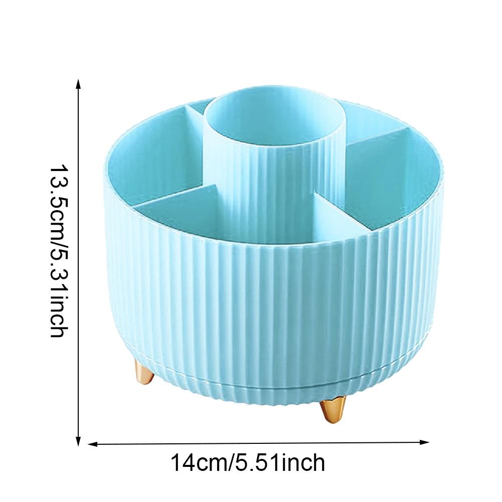 360 ° drehbarer Make-up-Pinsel-Organizer, Desktop-Kosmetik-Aufbewahrungsbox, tragbarer Lippenstift-Eyeliner-Stifthalter, Schmuckbehälterbox