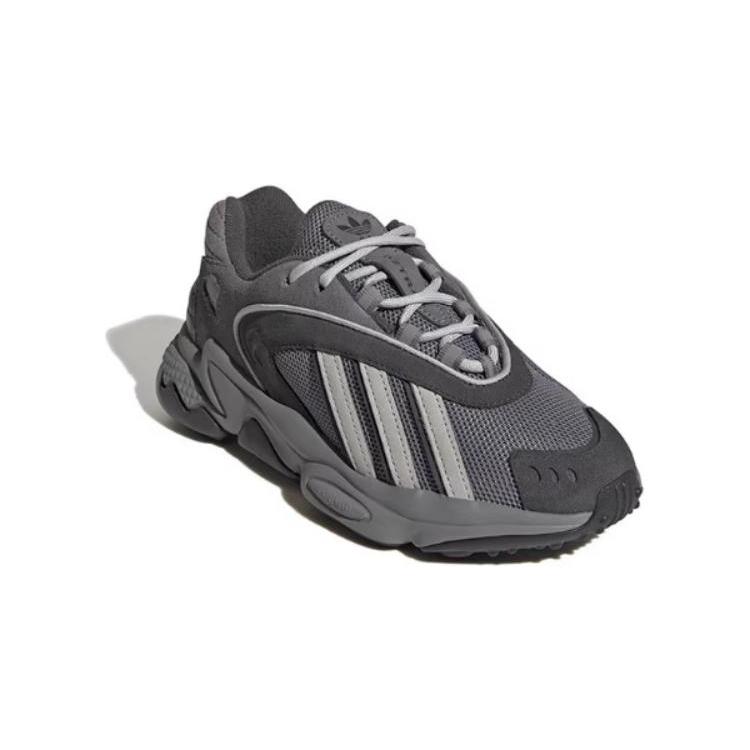 Adidas Originals Oztral Slip Resistant Anti Kick Cushioning Abrasion Resistant Low top Kids Lifestyle Shoes Gray IG7395