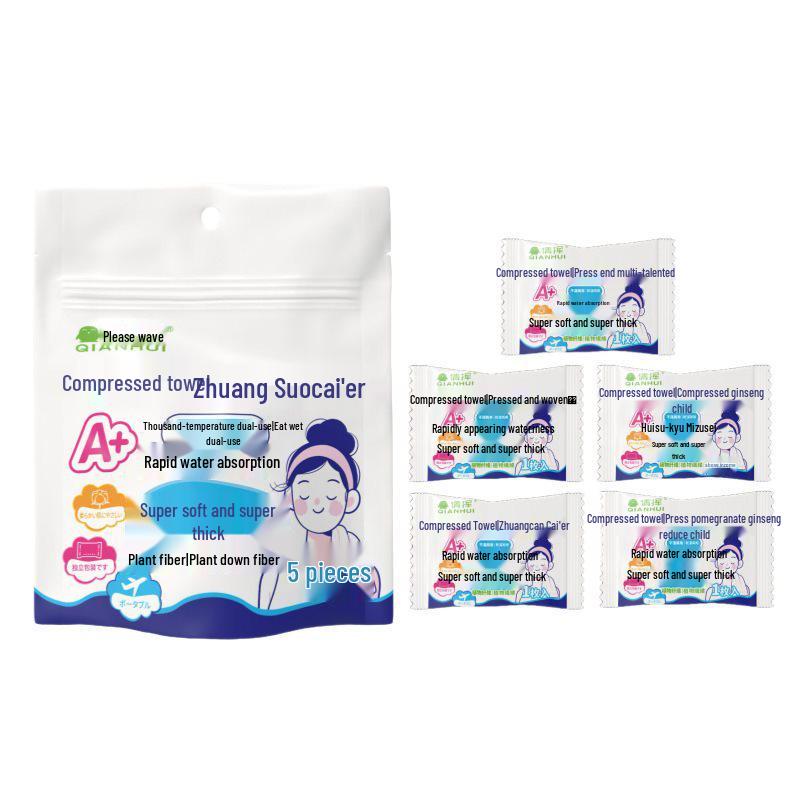 Tragbare Verdickte Einweg-Make-up-Entfernungstücher - Kleine Quadratische Komprimierte Gesichtstücher für Reisen