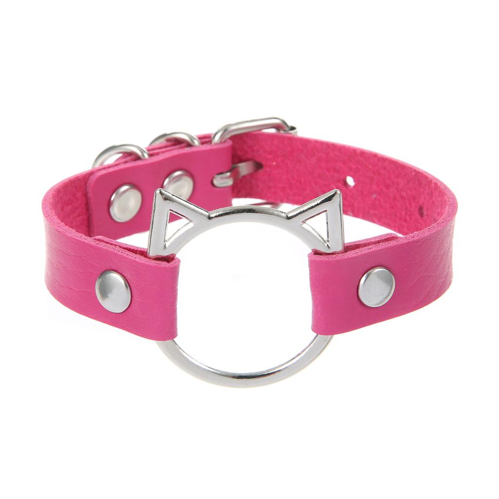 DIEZI Rock New Vintage Gothic PU Leather Wrap Bracelet For Women Men Punk Fashion Hip Hop Harajuku Cat Charm Bracelet Jewelry
