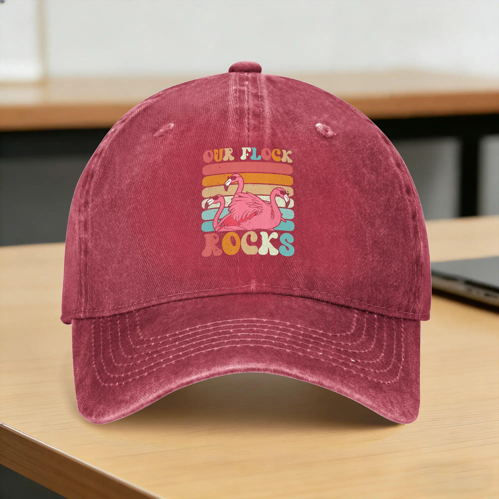 Baseball Cap Our Matching Family Holiday in Flock Rocks Flamingo Summer Fashion Trucker Hat Sport Wholesale Snapback Cap One Size