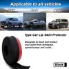 Universal Car Front Bumper Lip Rubber 2.5m/98.43in Bumper Protector Black Bumper Lip Strip Car Side Skirt Direct tailoring
