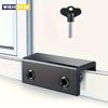 1pc Window Locks for Vertical and Horizontal Windows, Adjustable Aluminum Window Stoppers, No-Drill Install